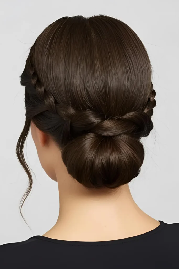 15 Beautiful Hairstyles With Baby Braids   Baby Braids and Low Bun