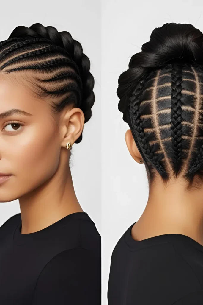 Mini Cornrows with Baby Braids