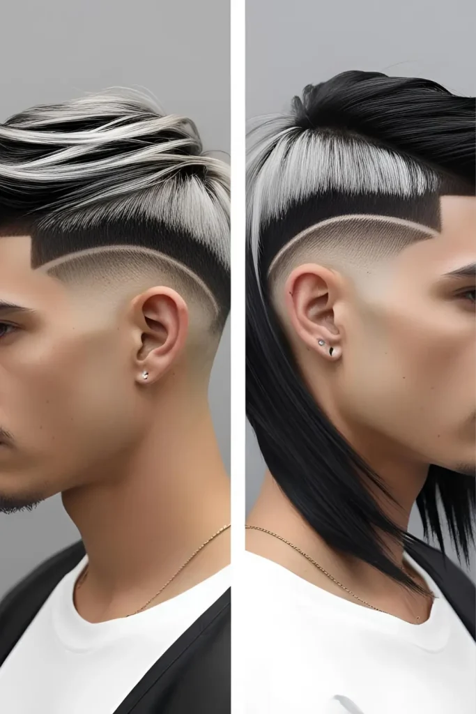 15 Edgy Faded Mullet Hairstyles for Men  Disconnected Fade Mullet