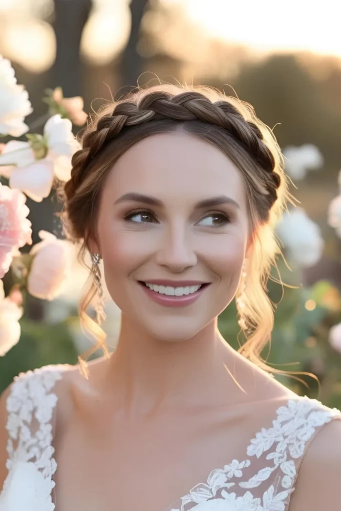 15 Hairstyles for Oval-Shaped Face Braided crown