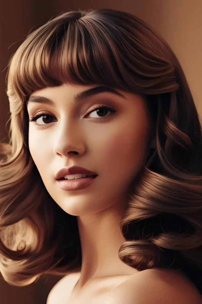 15 Hairstyles for Oval-Shaped Face Curtain bangs with long hair