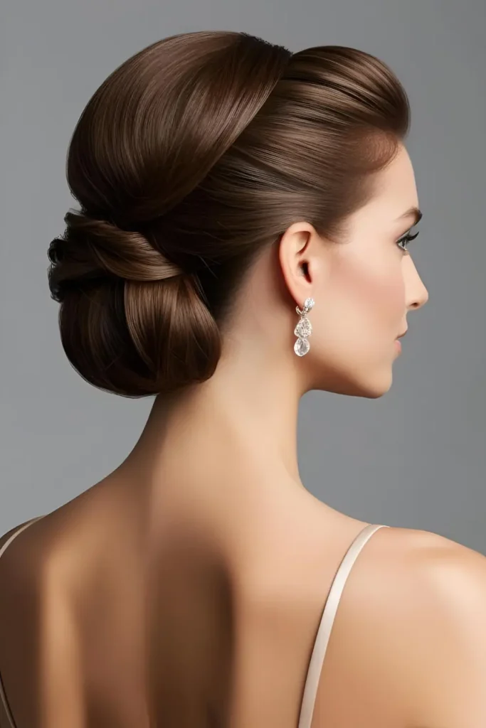 15 Hairstyles for Oval-Shaped Face Low chignon
