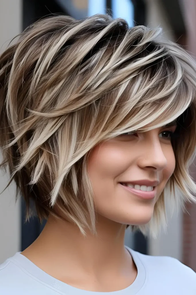 15 Hairstyles for Oval-Shaped Face Textured shag cut