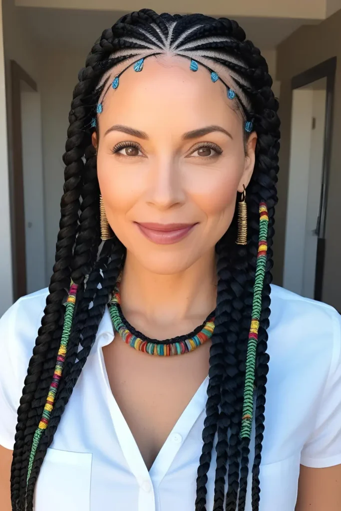 15 Mesmerising Fulani Braids to Stun Everyone Box Braids with Fulani Accents