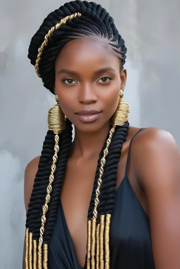 15 Mesmerising Fulani Braids to Stun Everyone Double-Braided Fulani Style