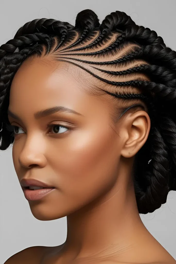 15 Mesmerising Fulani Braids to Stun Everyone Fulani Braids with Curved Accents