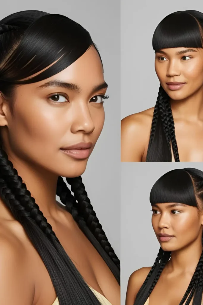 15 Mesmerising Fulani Braids to Stun Everyone Fulani Braids with Side Swept Fringe