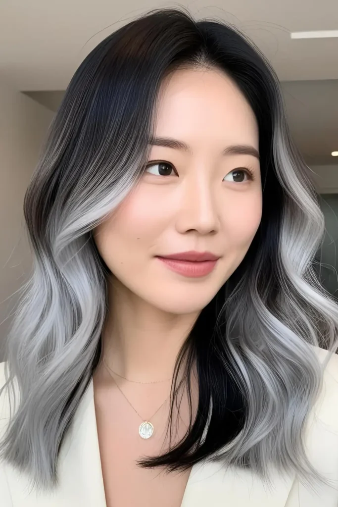 Icy Silver Balayage