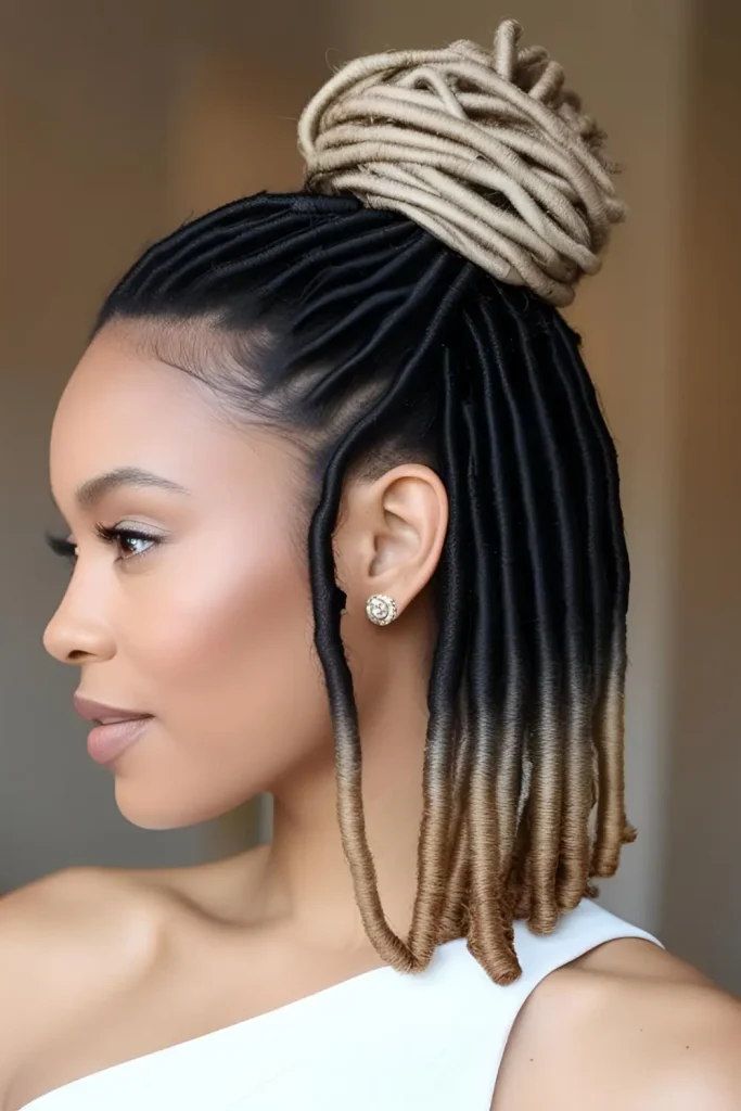 15 Stylish Hairstyles With Dyed Locs Ombre Dyed Locs