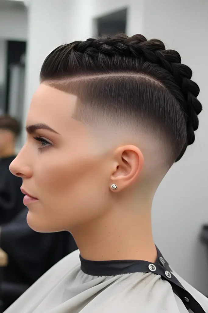 20 Edgy Side-Shaved Hairstyles to Stand Out! Double-side shave with long hair