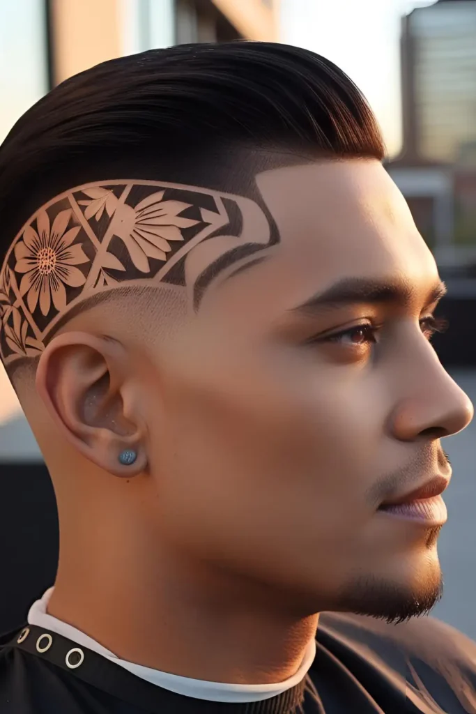 20 Edgy Side-Shaved Hairstyles to Stand Out! ( Side shave with intricate designs
