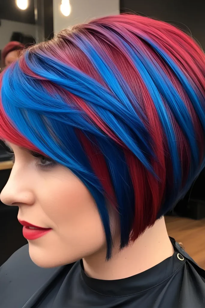 20 Edgy Side-Shaved Hairstyles to Stand Out! ( Side-shaved bob with bold color