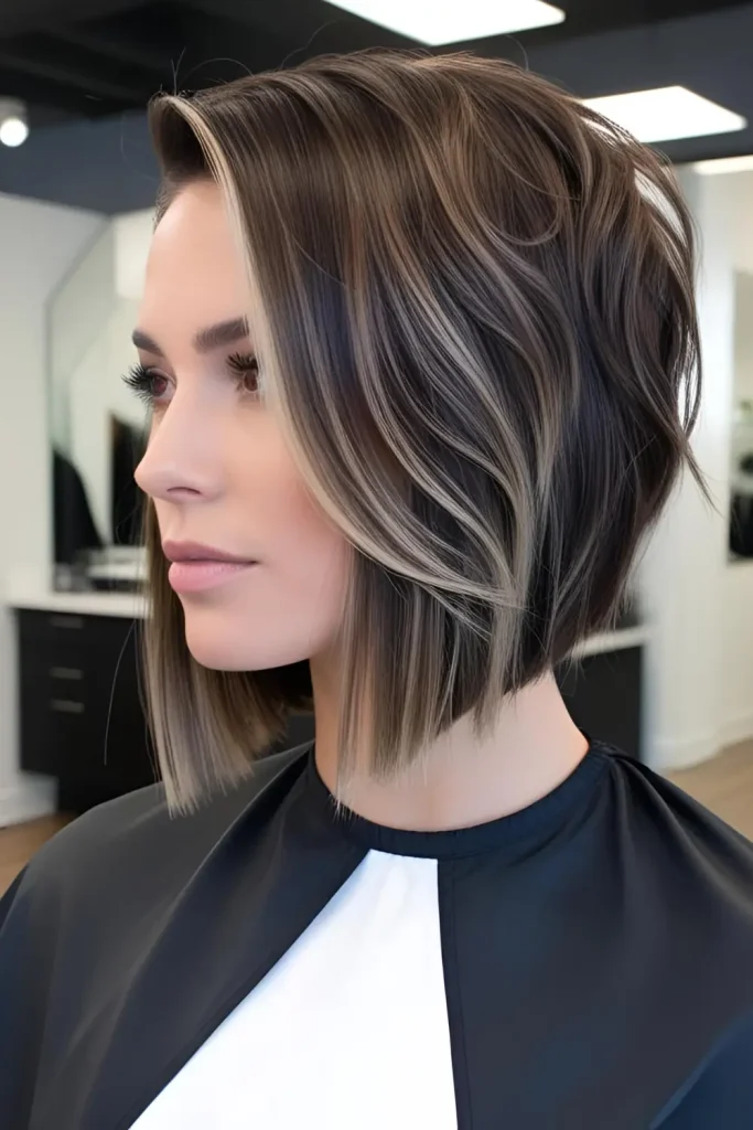 Side-shaved lob (long bob)
