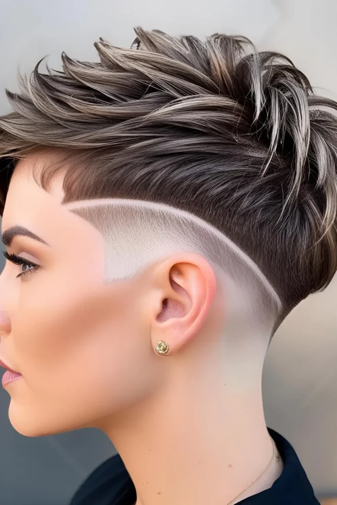 20 Edgy Side-Shaved Hairstyles to Stand Out! Side-shaved pixie cut