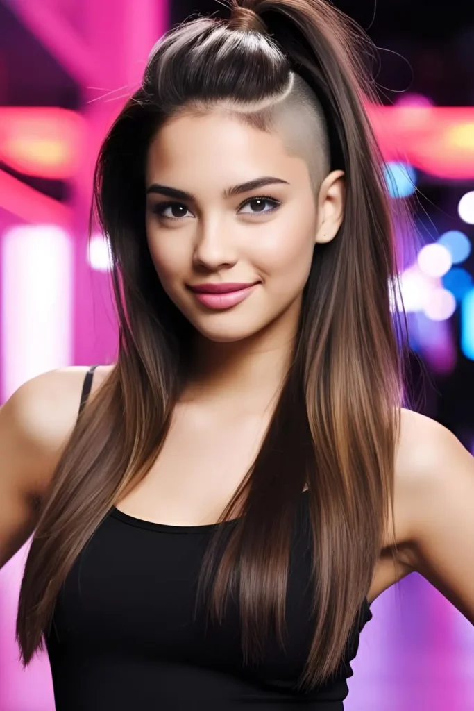 20 Edgy Side-Shaved Hairstyles to Stand Out! Side-shaved undercut with long hair