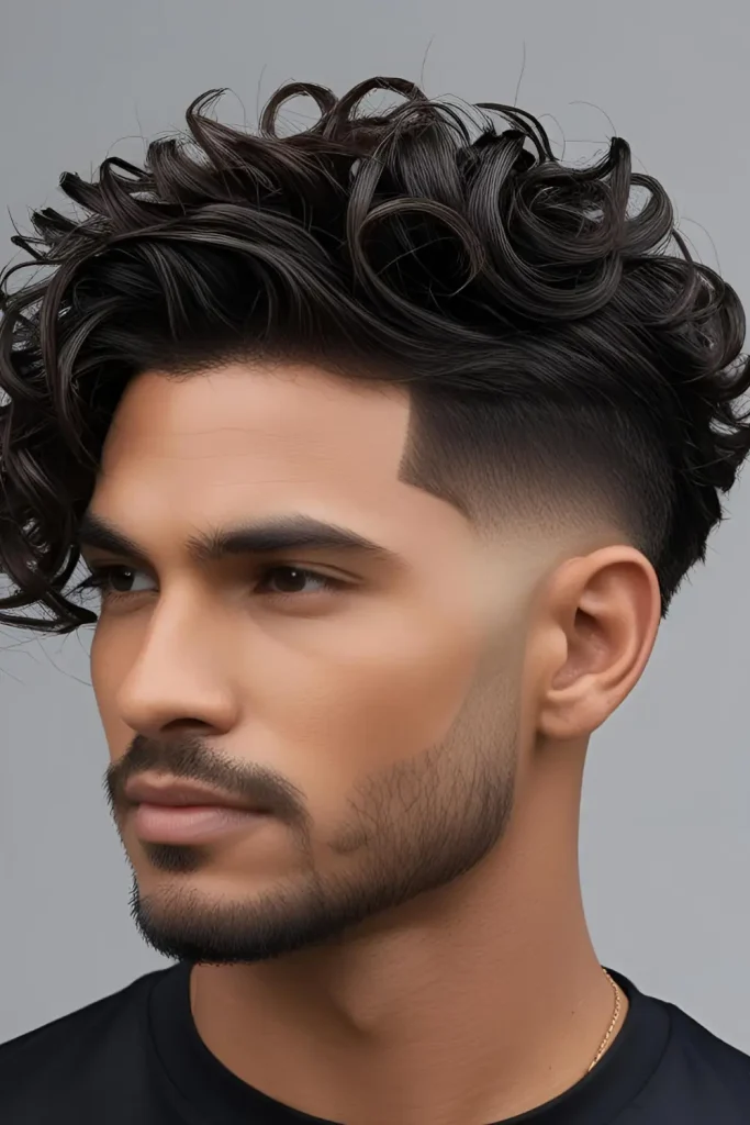 20 Stylish Men’s Wolf Cut Ideas   Curly Wolf Cut