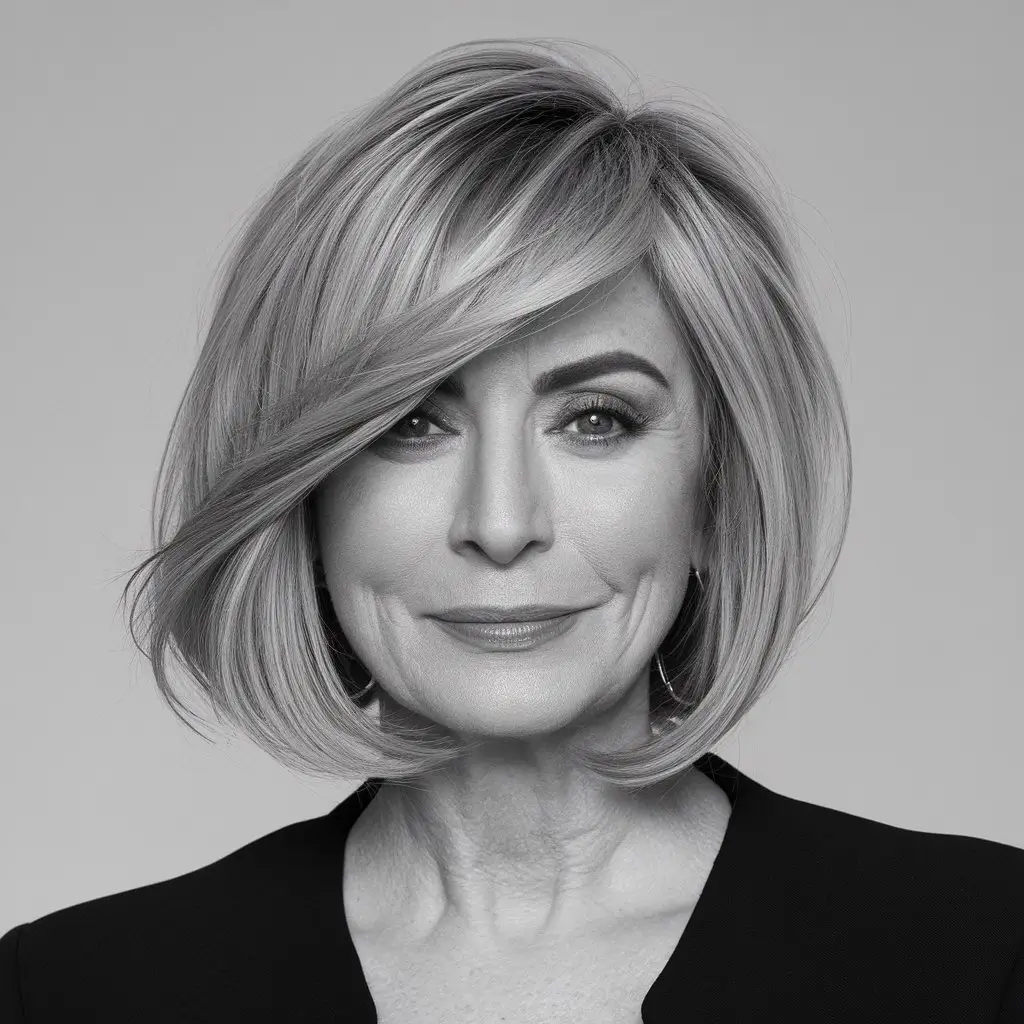 Asymmetrical Bob with Volume