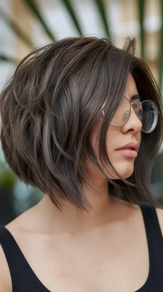 Asymmetrical Shaggy Bob – Unique & Bold
