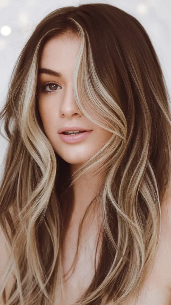 Blonde Highlights on Dark Brown Hair