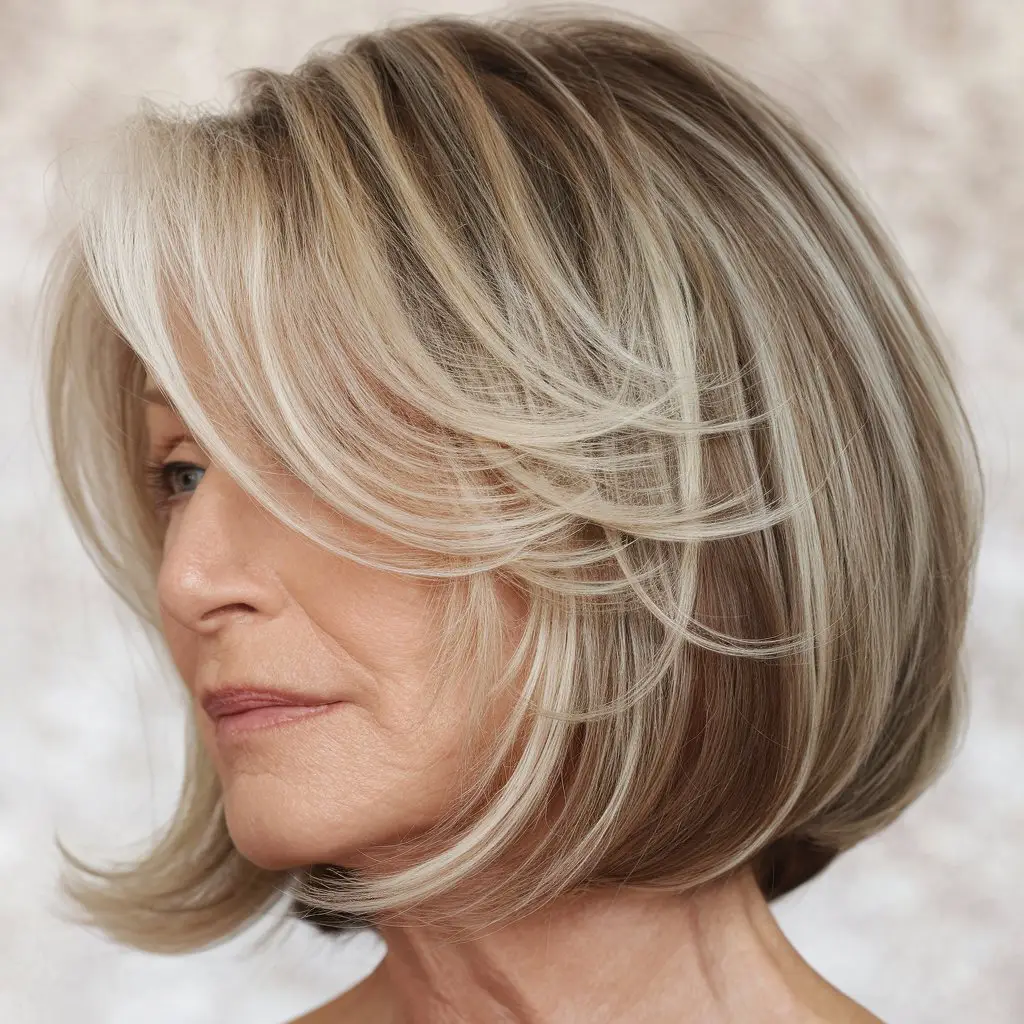 Bob with Subtle Layers and Highlights