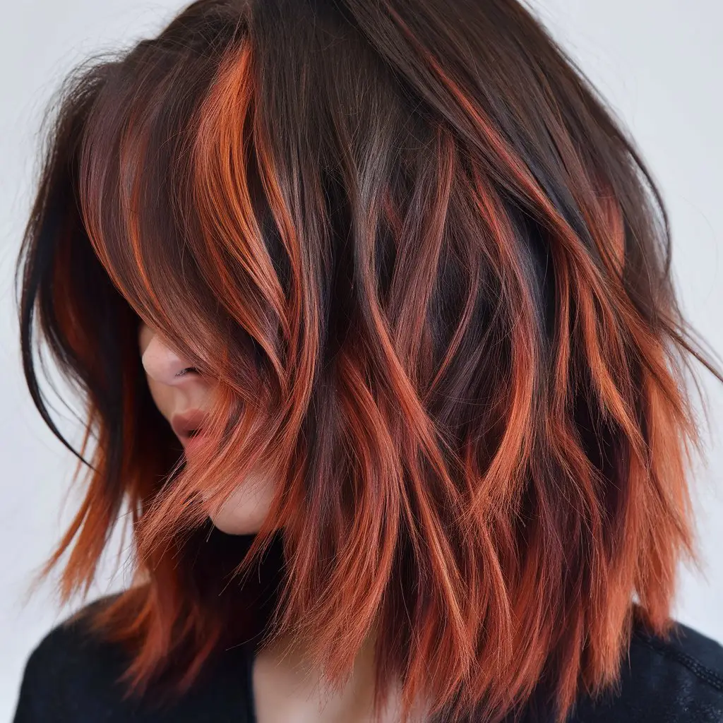 Chocolate Brown with Auburn Highlights