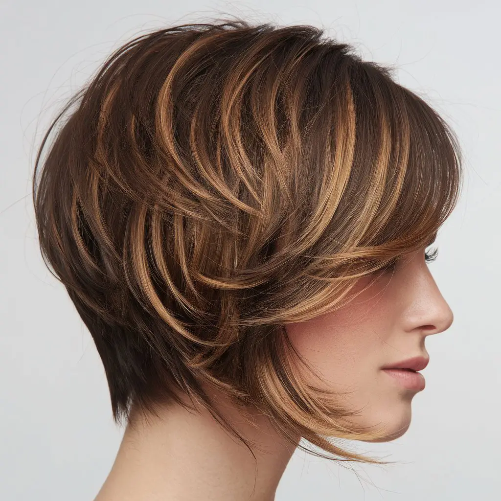 Chocolate Brown with Caramel Highlights