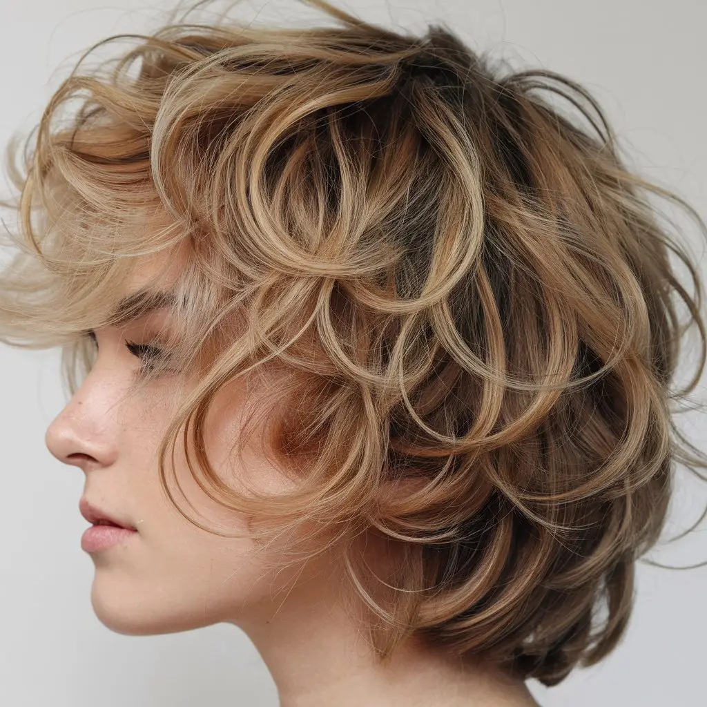 Curly Pixie with Layers