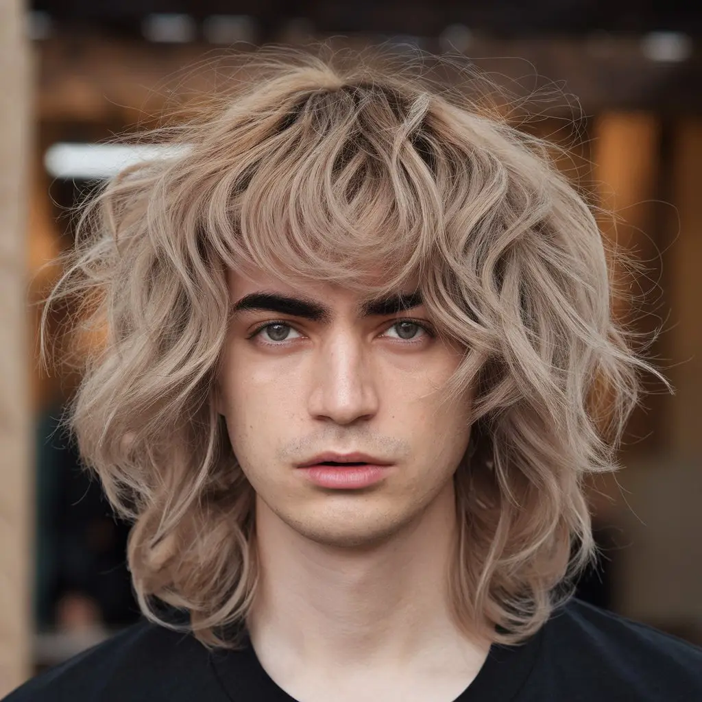Curly Wolf Cut with Fringe