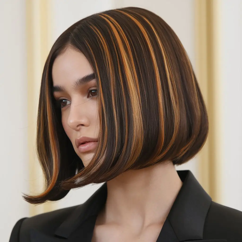 Espresso Brown with Caramel Highlights