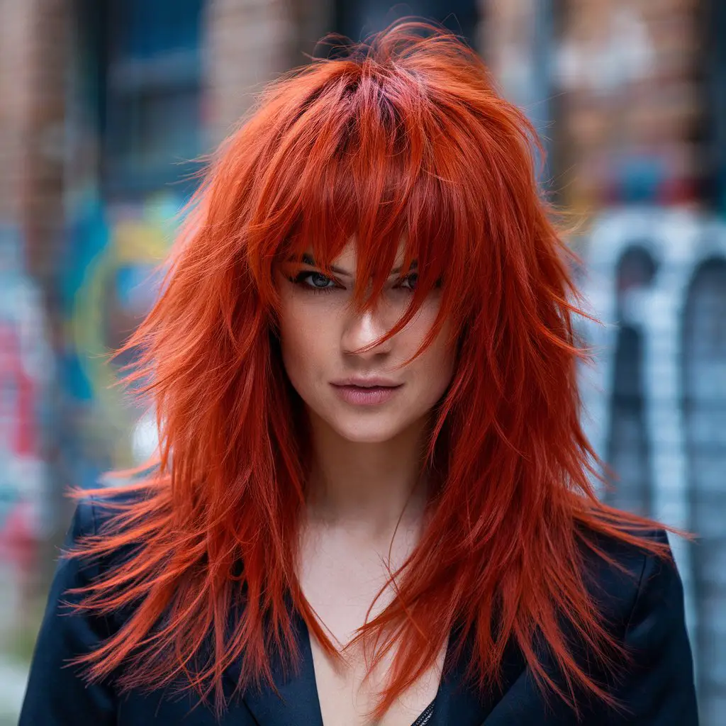 Fiery Red Long Shag
