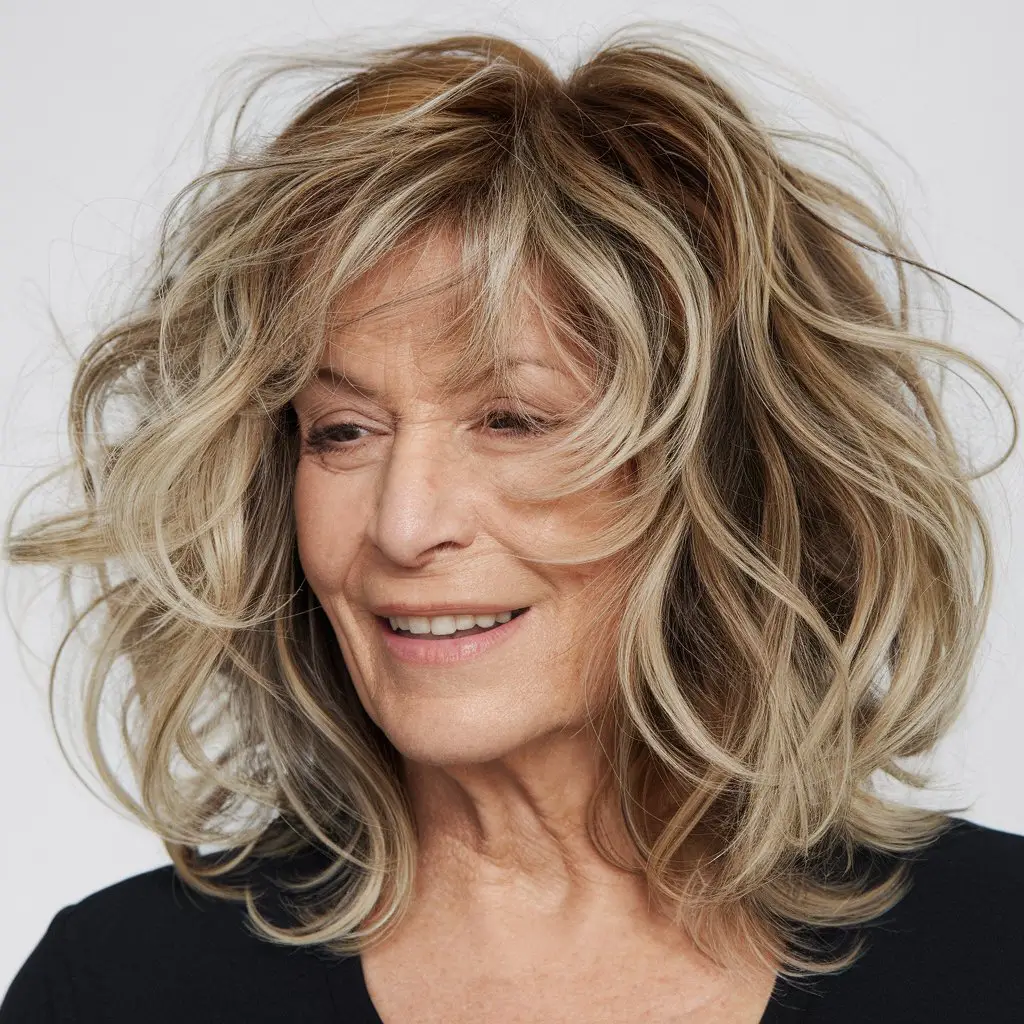  Layered Curly Shag