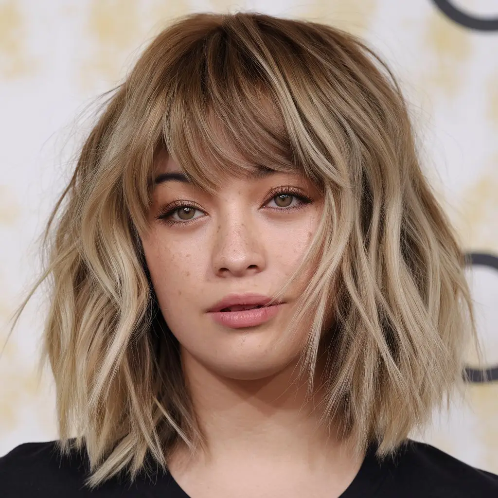  Layered Shag with Short Bangs