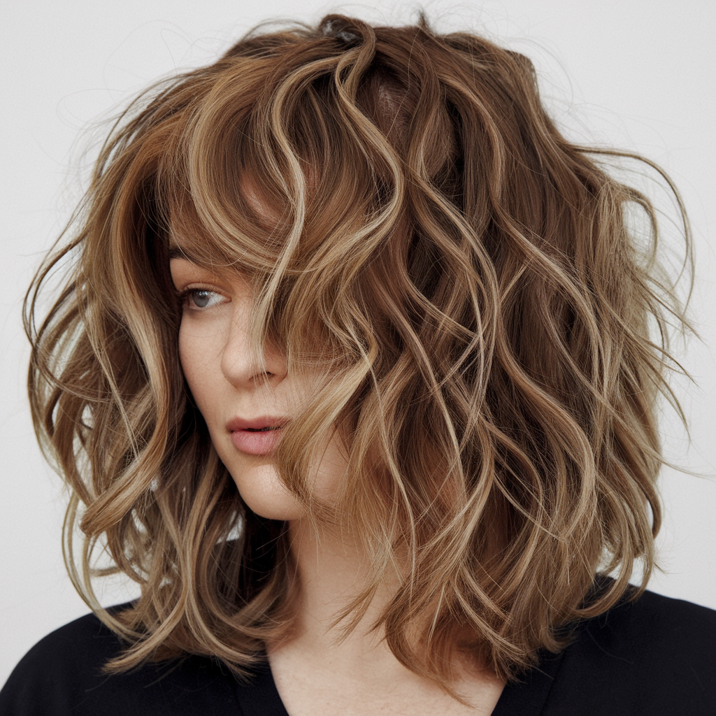 Layered Twisty Curly Shag