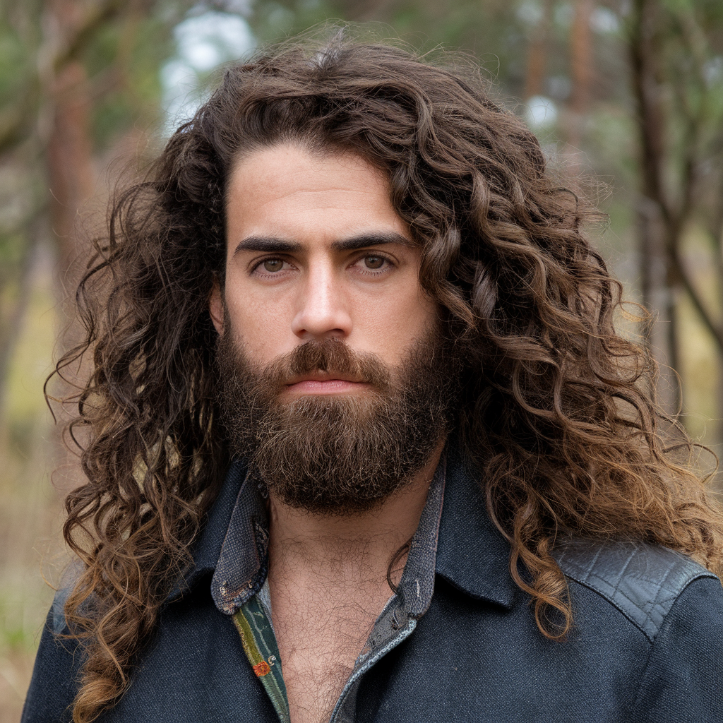Long Curls with Beard