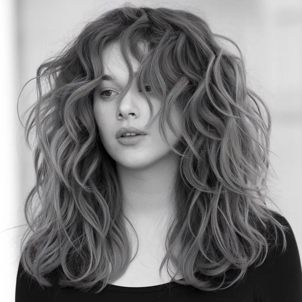 Long Curly Wolf Cut