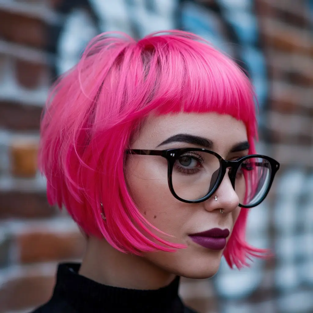 Neon Pink with Sleek Ends