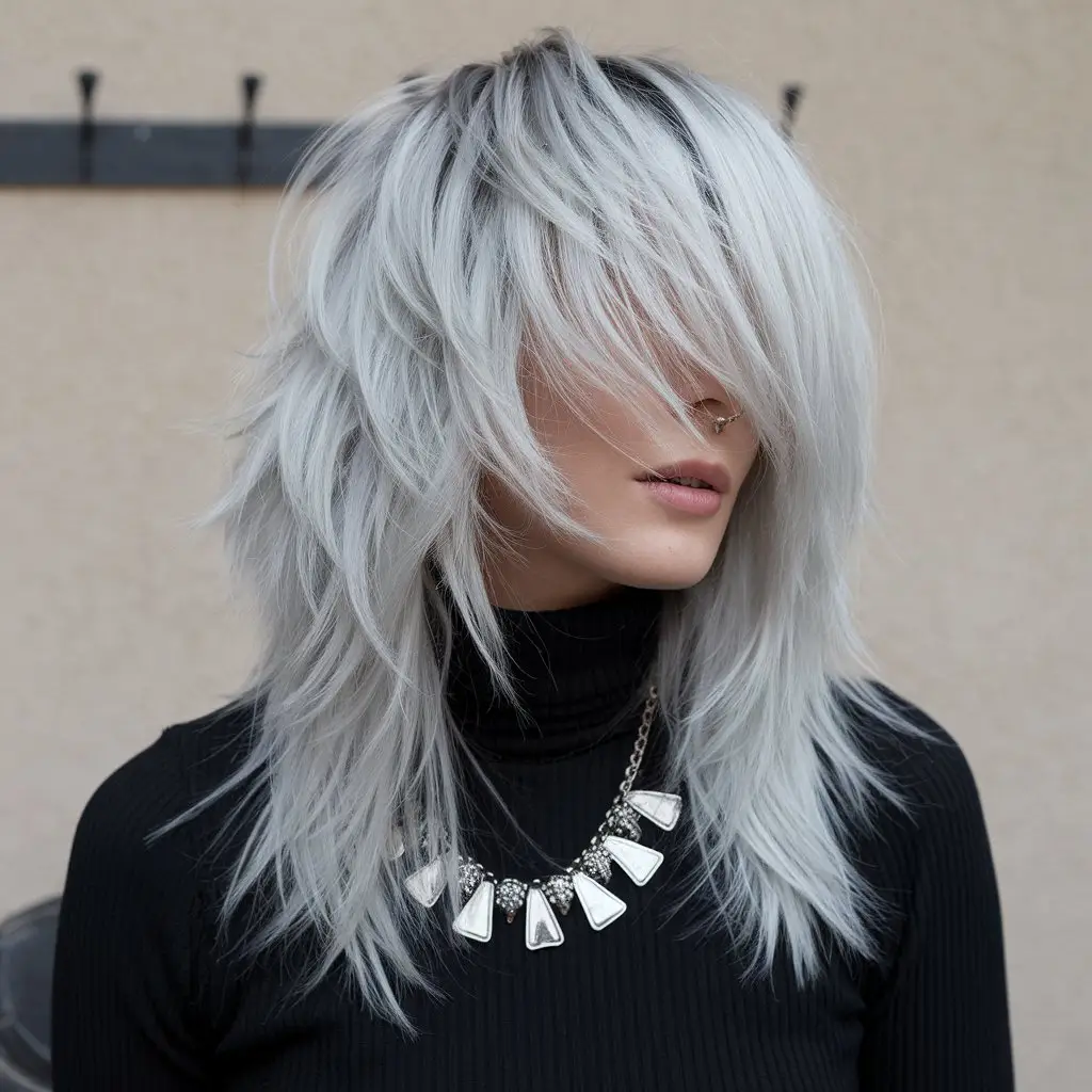 Platinum Blonde Long Shag