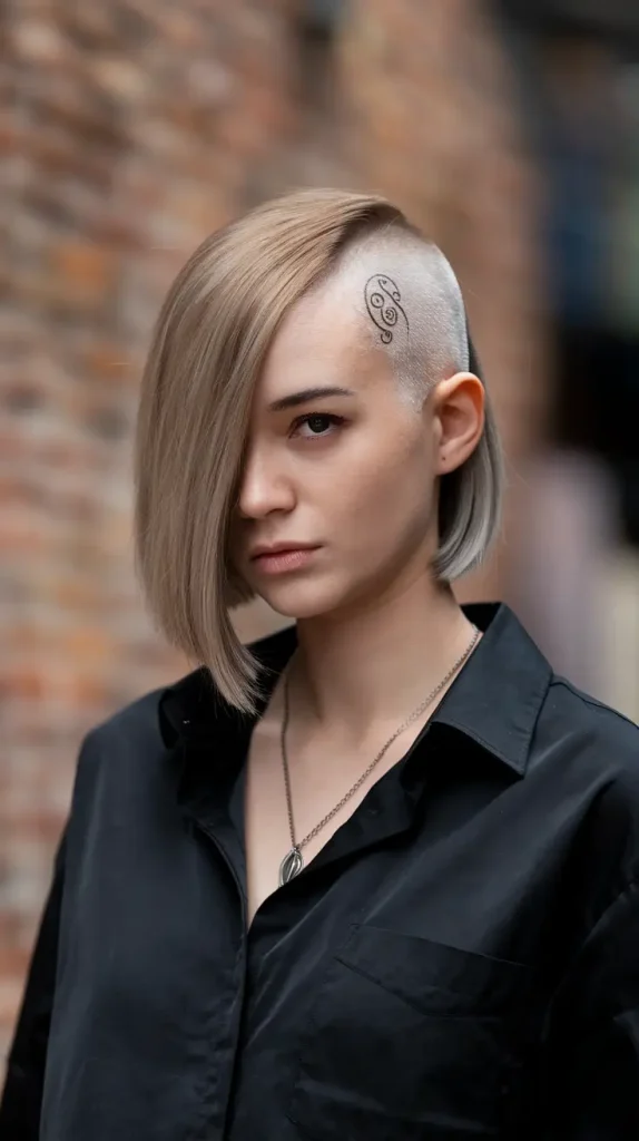 Shaved Side Undercut Bob