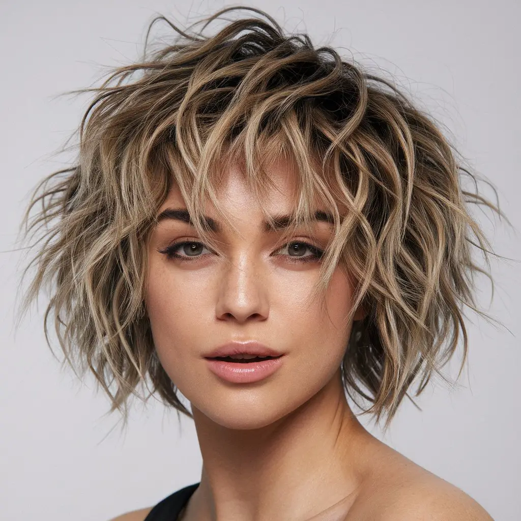 Short Twisty Curly Shag