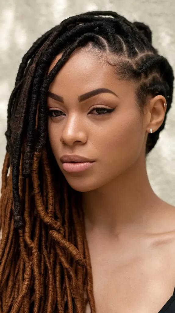 Side-Swept Locs