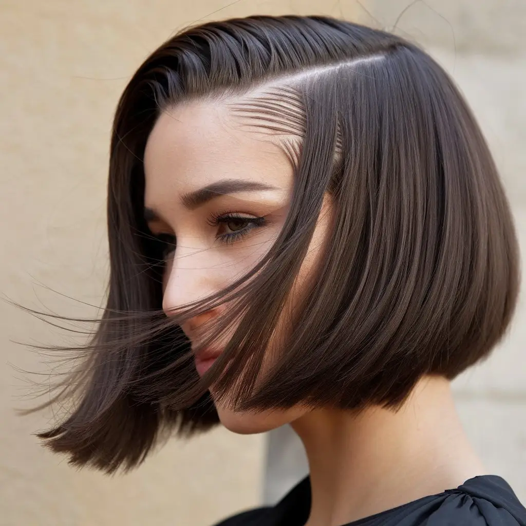 Sleek Kitty Cut with Razor-Edged Ends