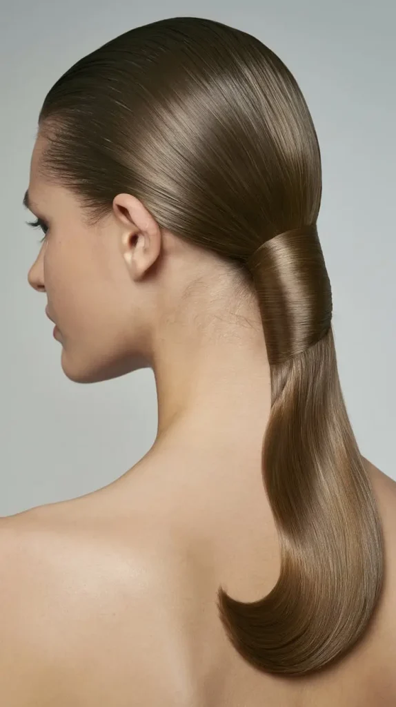  Slicked-Back Ponytail