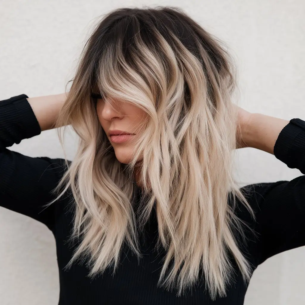 Soft Blonde Ombre Shag