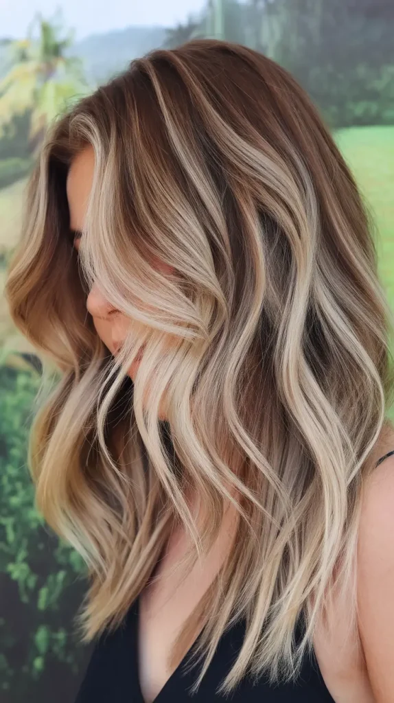 Soft Brown with Blonde Balayage