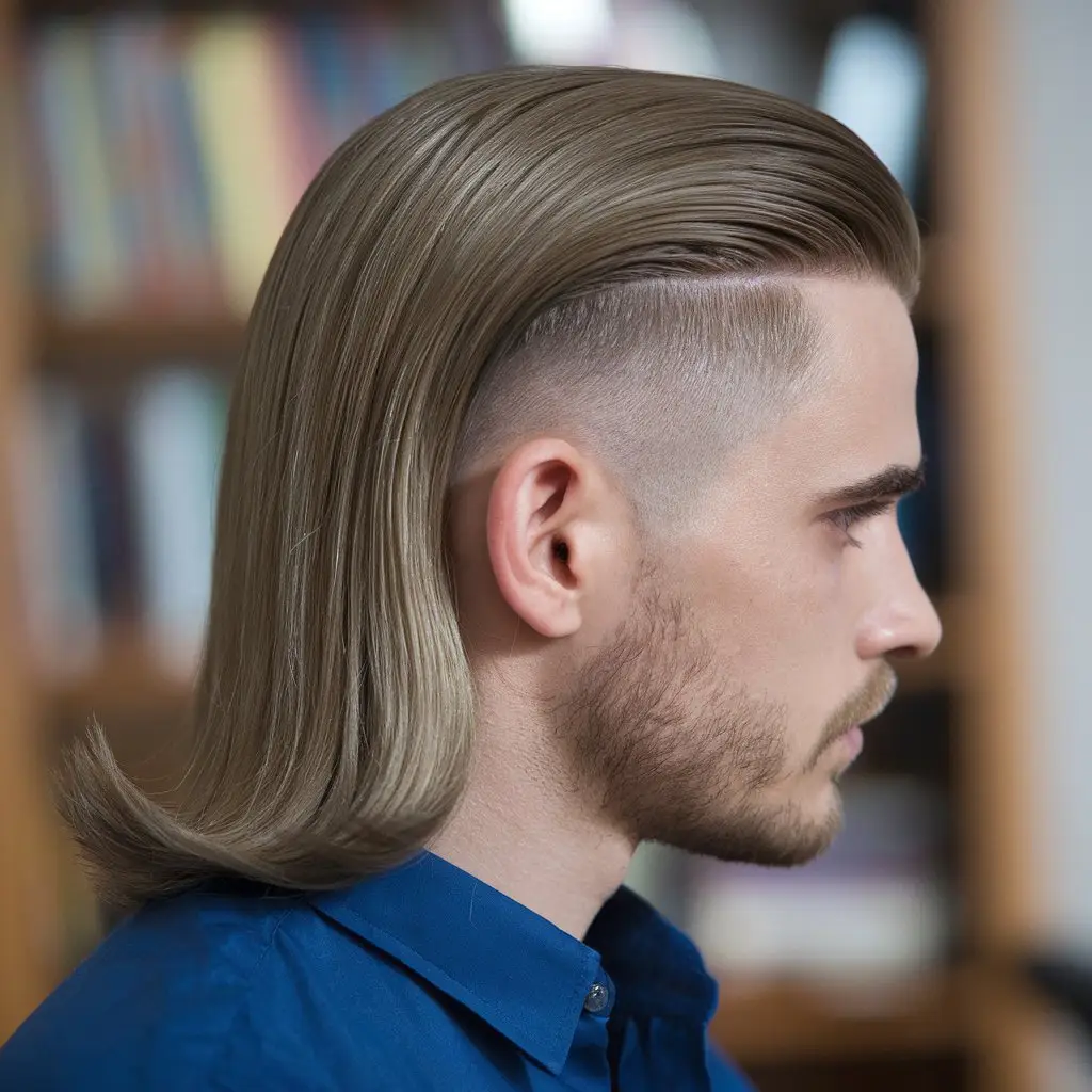 Straight and Sleek Mullet