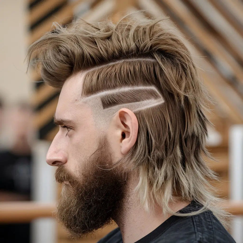 Textured Mullet with Sideburns