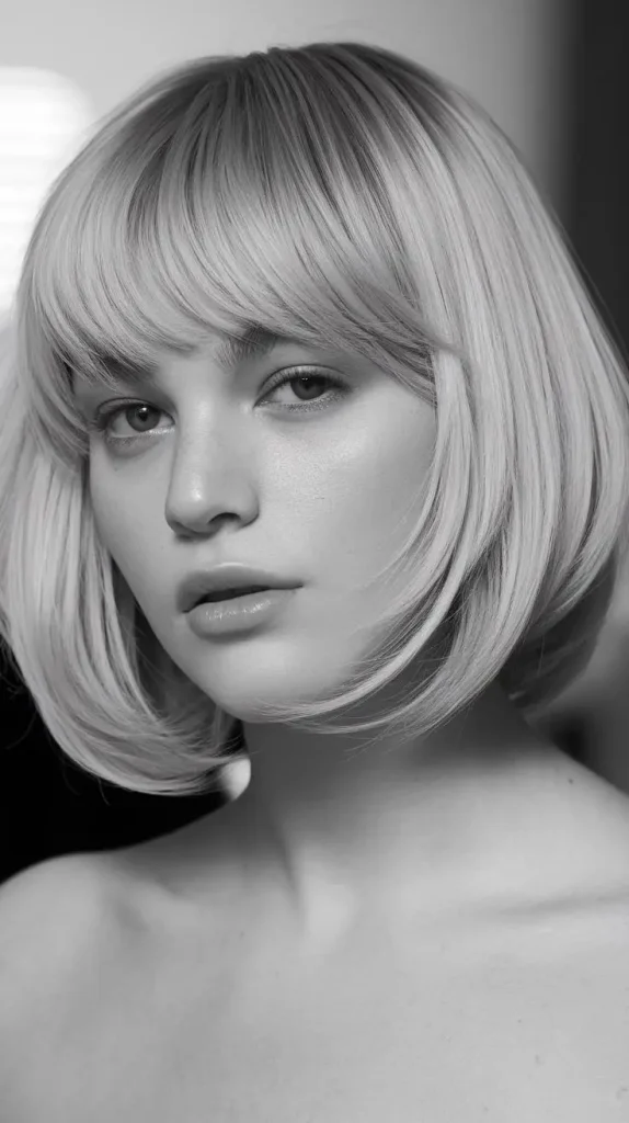 Undercut Bob with Bangs