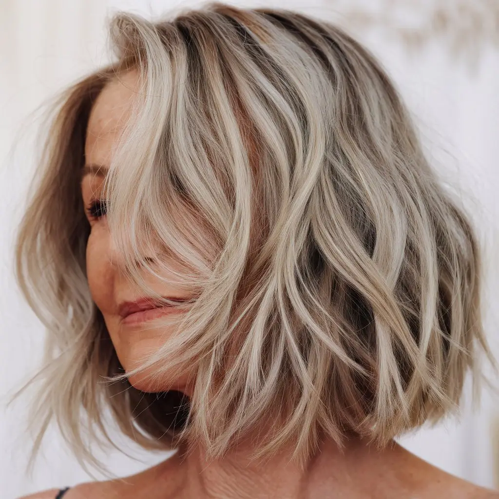 Wavy Bob with Highlights