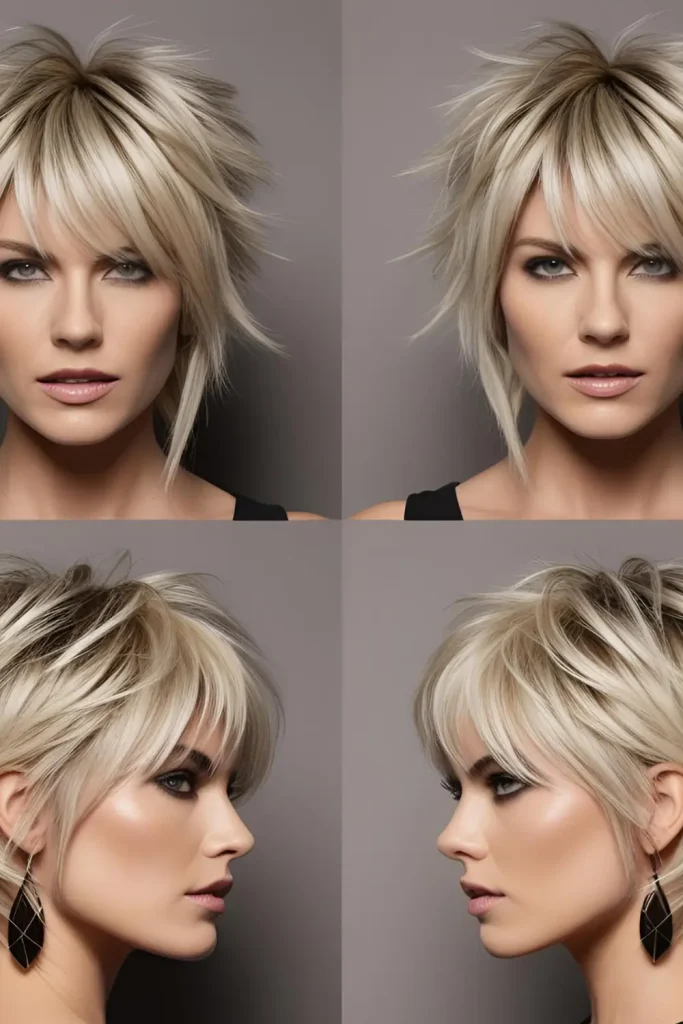 Wolf Cut with Blonde Hair