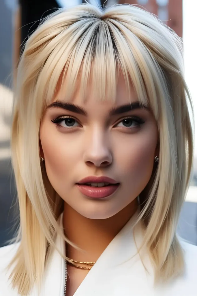 blonde-wolf-cut-with-bangs High Maintenance for Blonde Hair
